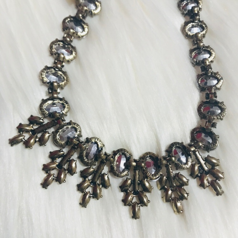 Pink Lilac Jewel Bib Necklace - Picture 4 of 4